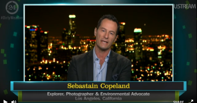 Sebastian Copeland appears on TV panel for Climate Reality